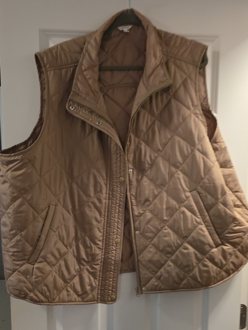 Maurices Quilted Sleeveless Puffer Vest in Camel